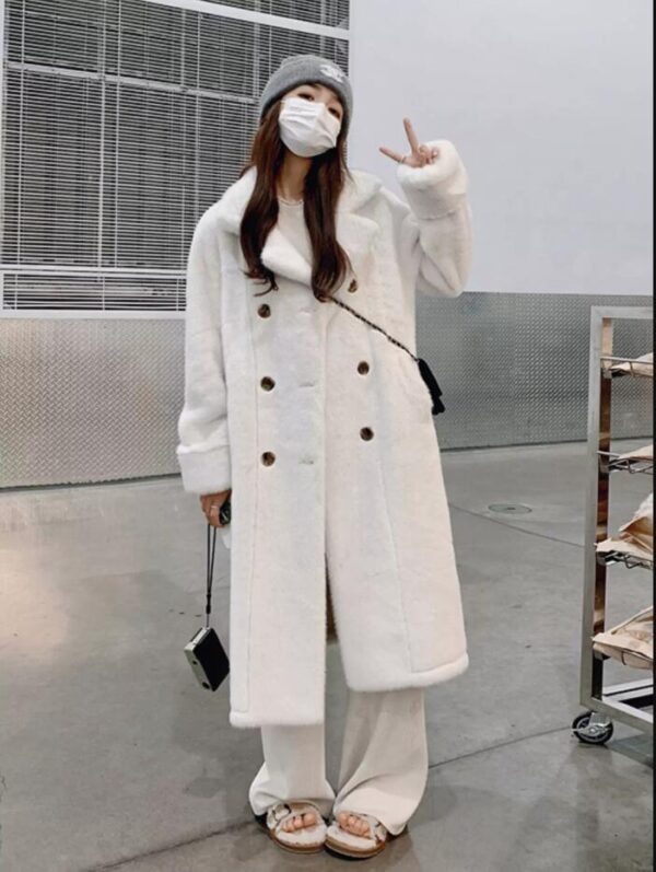 Artificial Mink Fur Fur And Leather Overcoat Female Long Thickened - Image 2