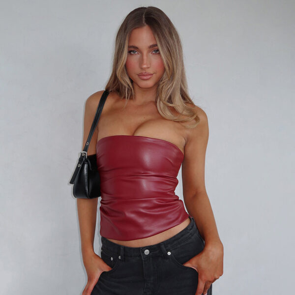 Women's Fashion Clothing Tank-top Leather - Image 2