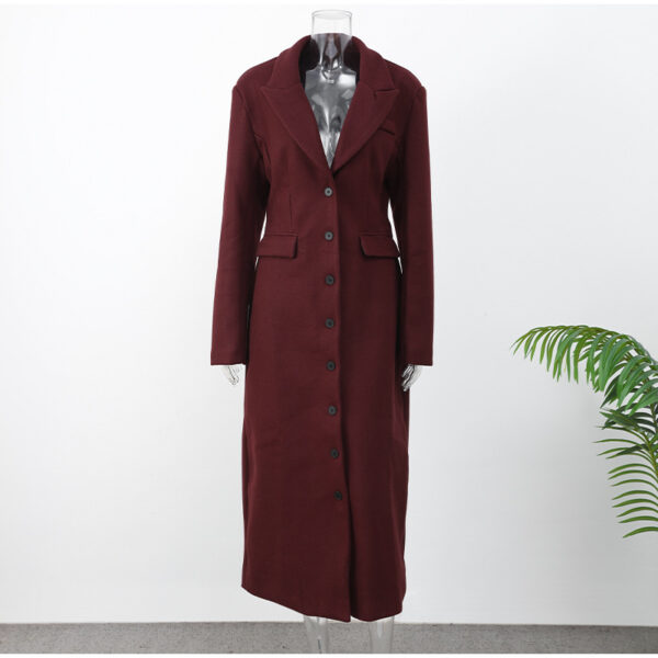 Long Button Coat Jacket European And American Double-breasted Winter Premium Coat - Image 7