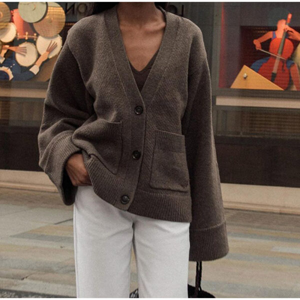 Warm Waist Tight Soft Glutinous Sweater Coat - Image 3